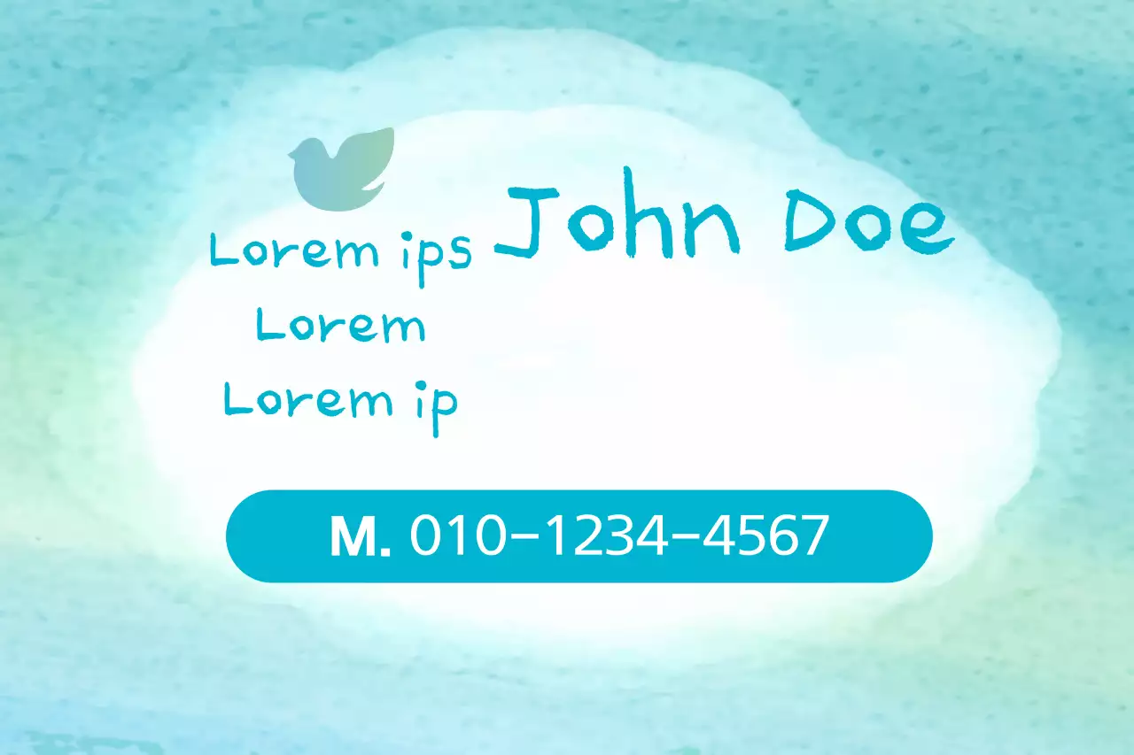 Banner de cartão de visita minimalista azul