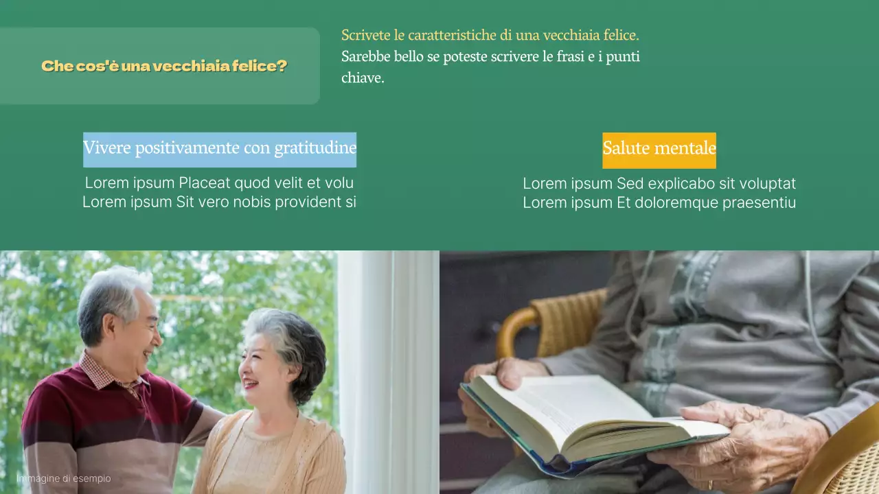 Materiale didattico verde e minimalista di Silver Town