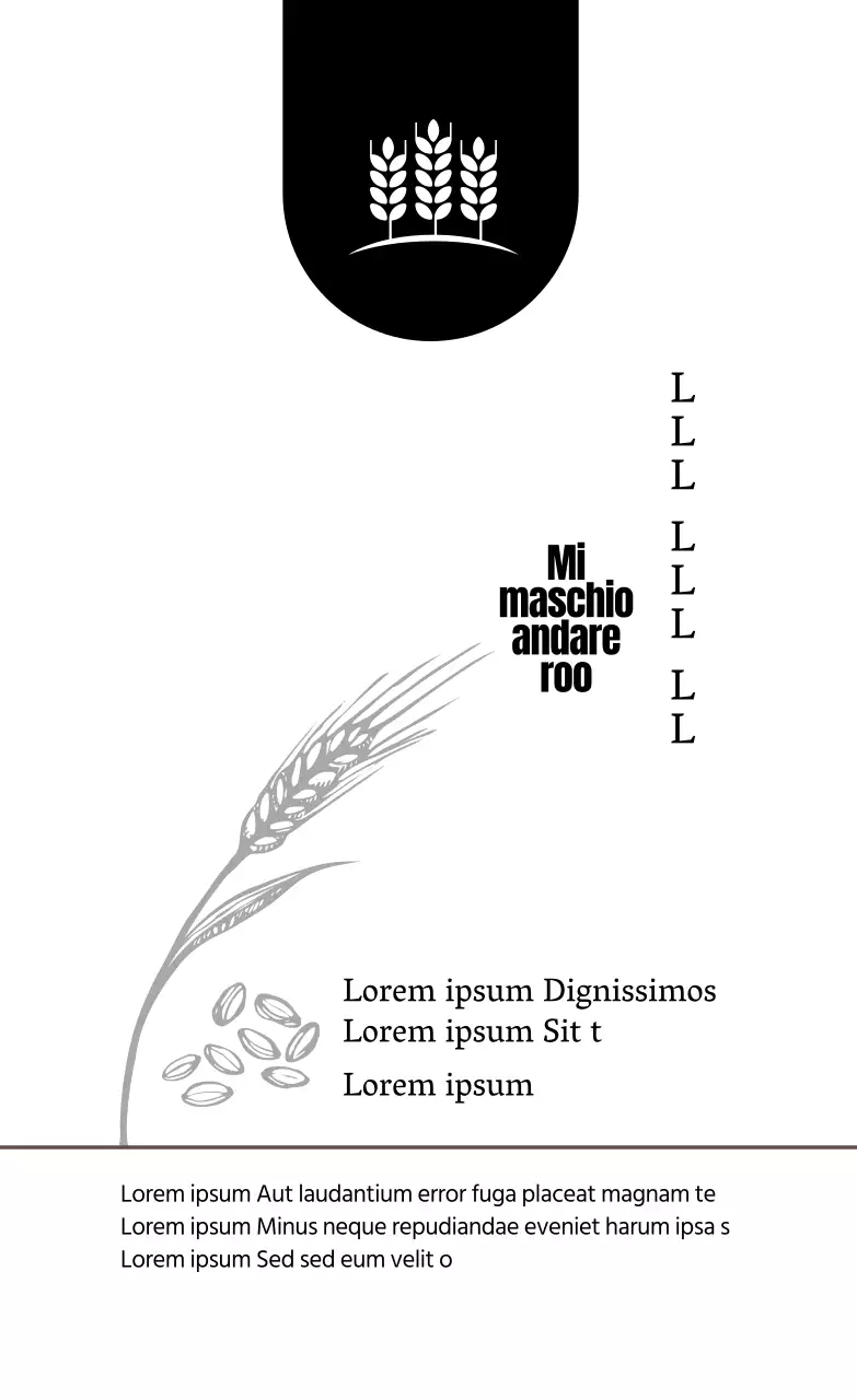 Illustrazione bianca di etichette alimentari tradizionali e pulite
