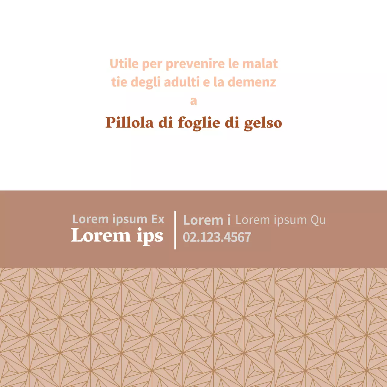 Illustrazione marrone dell'etichetta tradizionale della medicina cinese