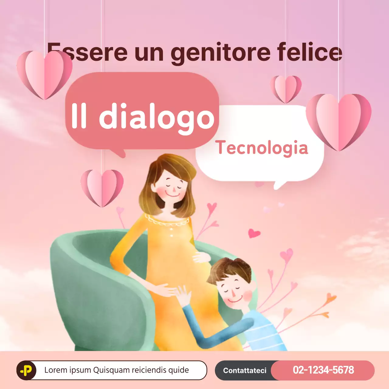 Illustrazione rosaConcettoConsulenza psicologicaSocial Media