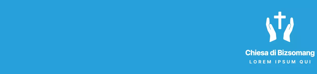 Maglietta semplice e pulita con logo in stile ritiro invernale della chiesa in blu e bianco