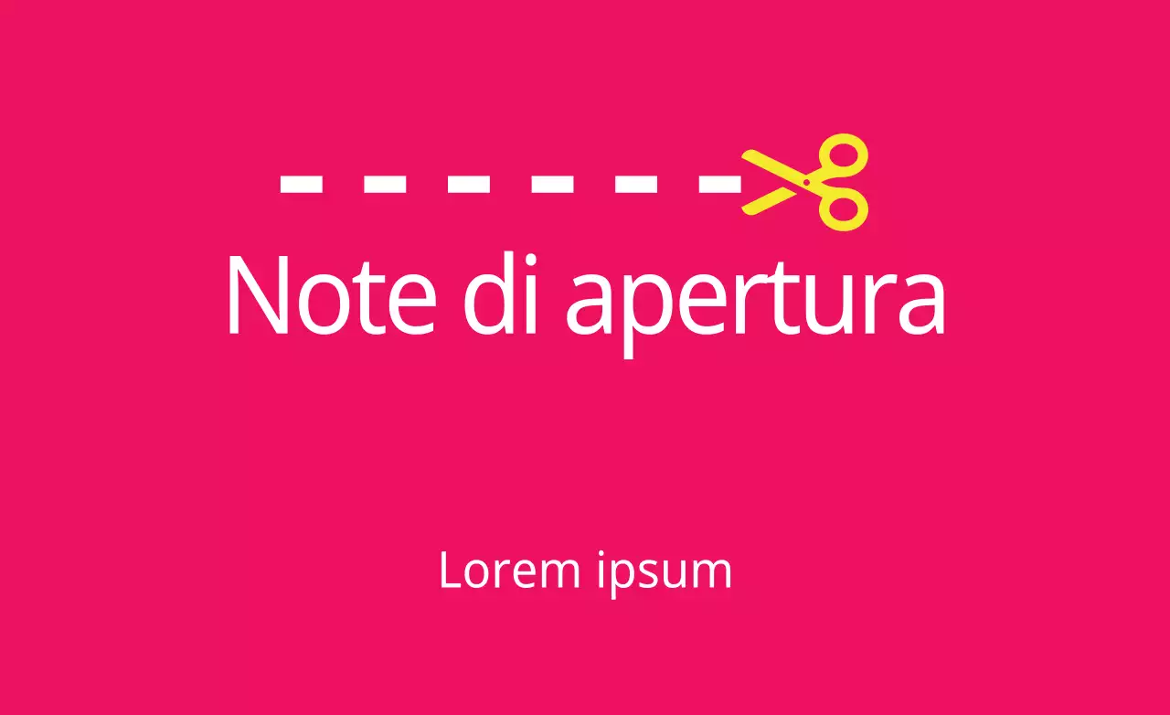 Note di apertura