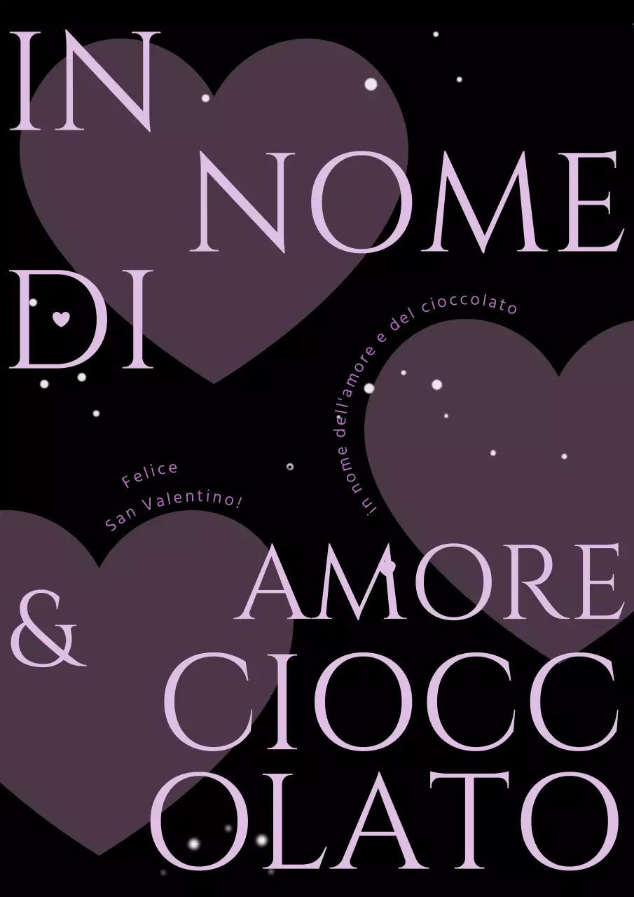 San Valentino con cuori e tipografia