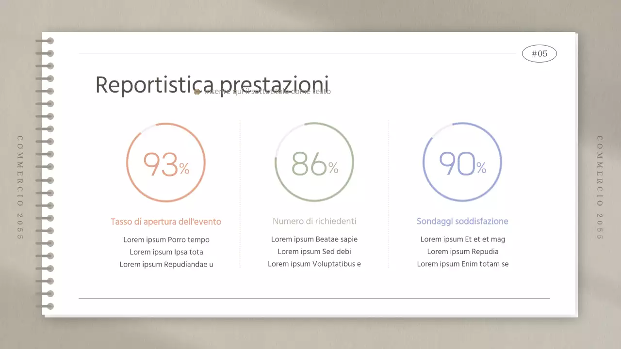 Verbale di riunione dello studio di marketing in un semplice taccuino beige