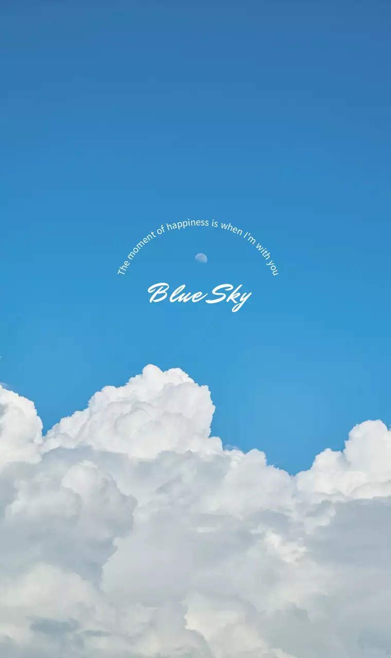 Clean sky and calligraphy design