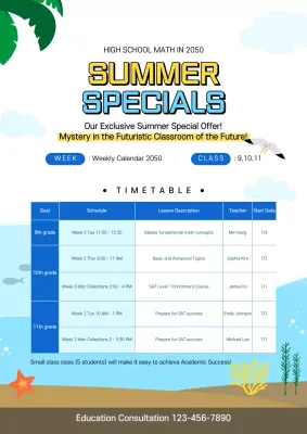 Blue Modern Education Promotion Poster