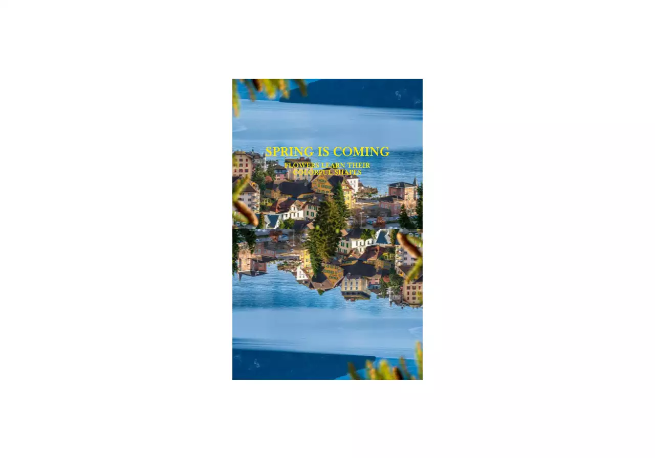 Latar belakang fotografi udara danau dan desa yang emosional dan segar dengan gaya fotografi hijau dan kuning untuk merchandise yang dipersonalisasi