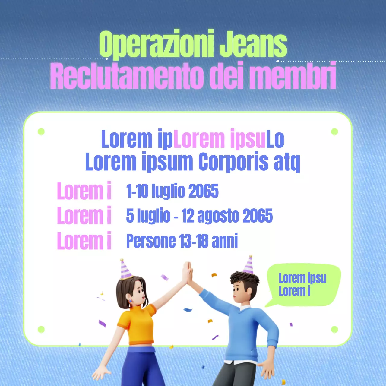 Promuovete il vostro festival con un concetto colorato e divertente