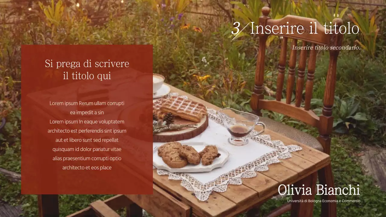 Layout fotografico in bordeaux