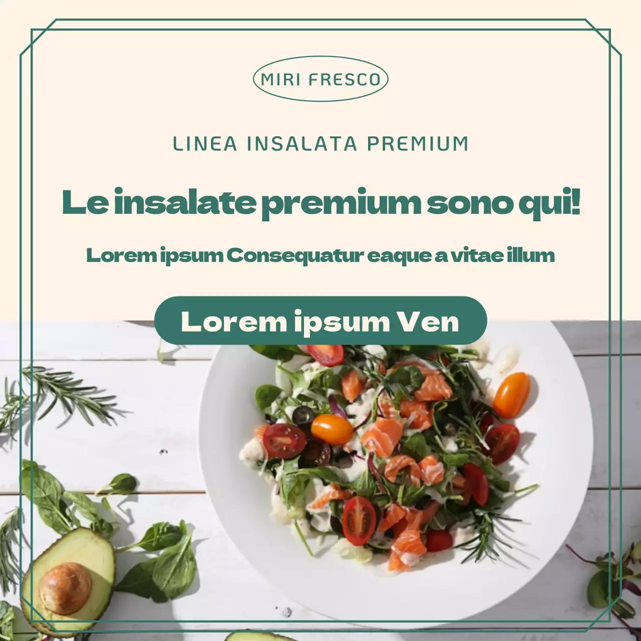 Lancio di insalate verdi e di qualità e sottoscrizione di un abbonamento per la consegna di insalata