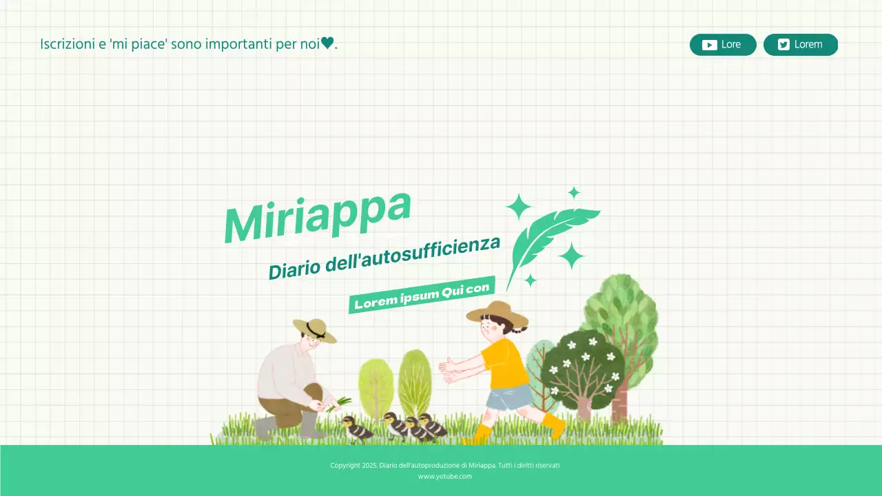 Linee blu-verdiPatternContadinoBambiniAgricoltura Canale YouTubeArt