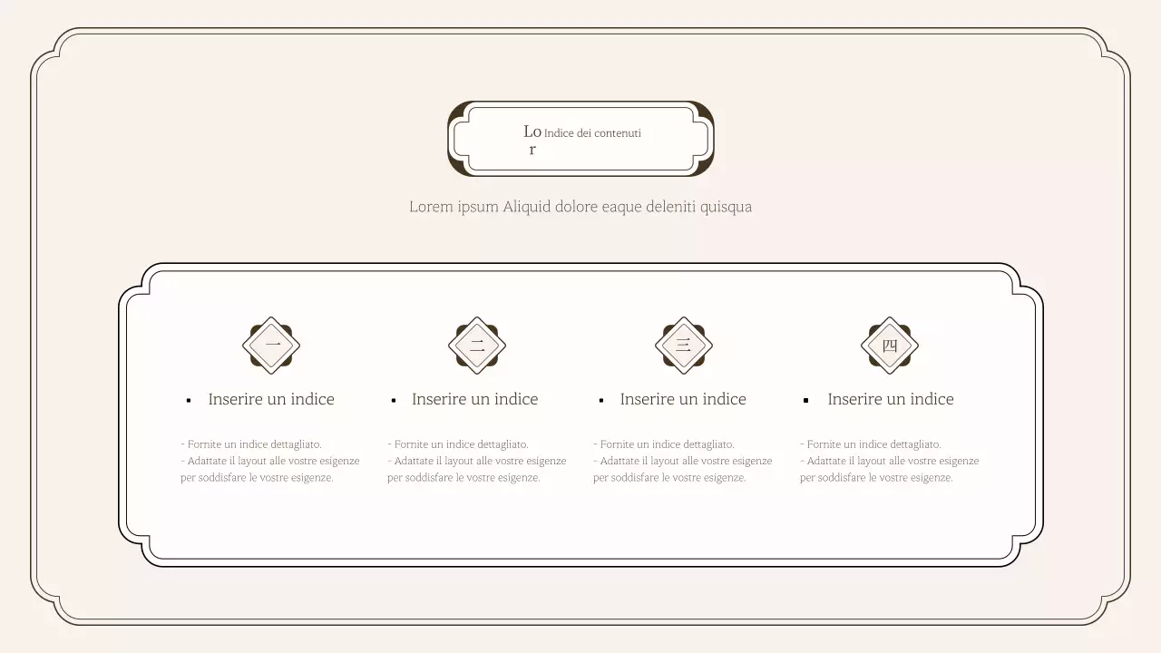 Semplice kit di presentazione in stile orientale