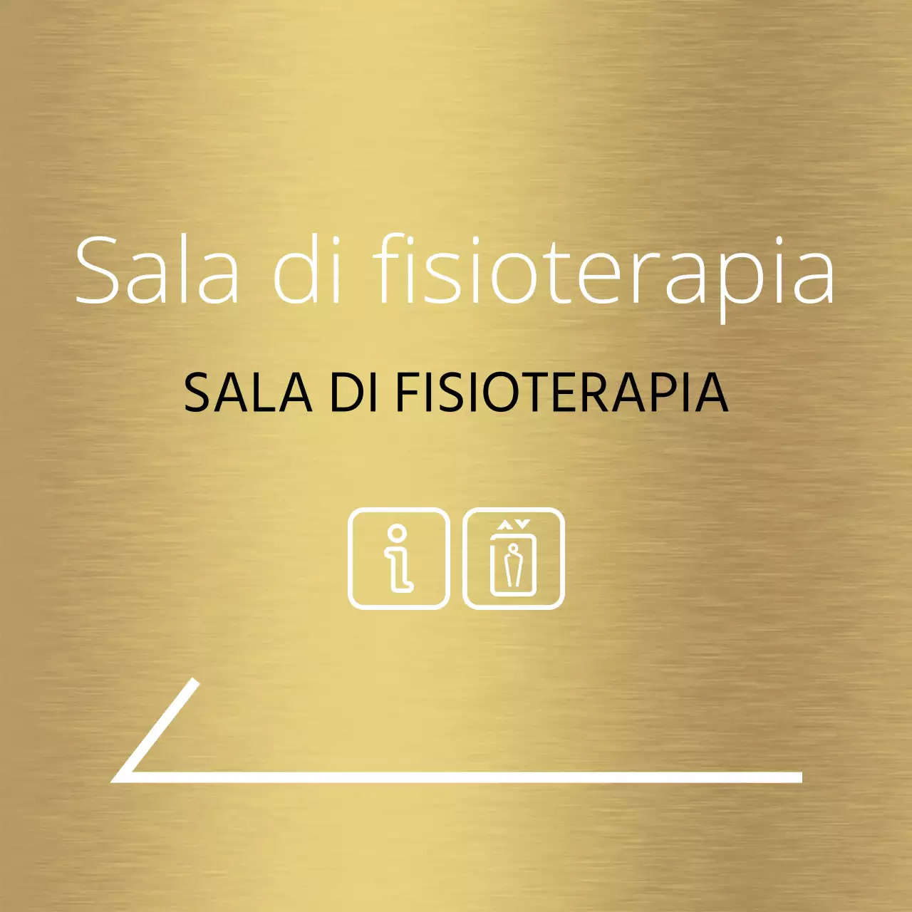 Design semplice della guida ai luoghi con linee bianche e nomi di luoghi ospedalieri