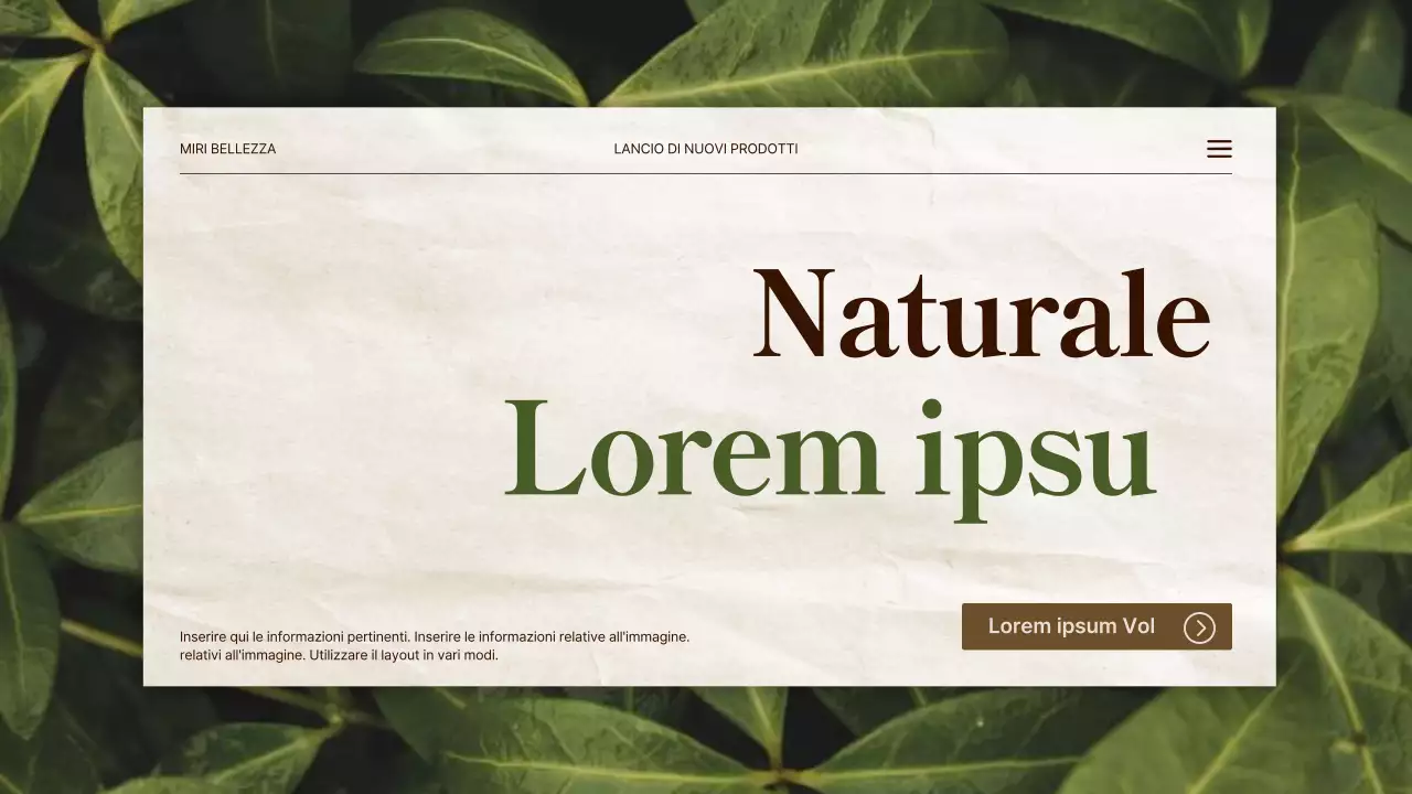 Nuovi prodotti naturali per capelli in verde e beige