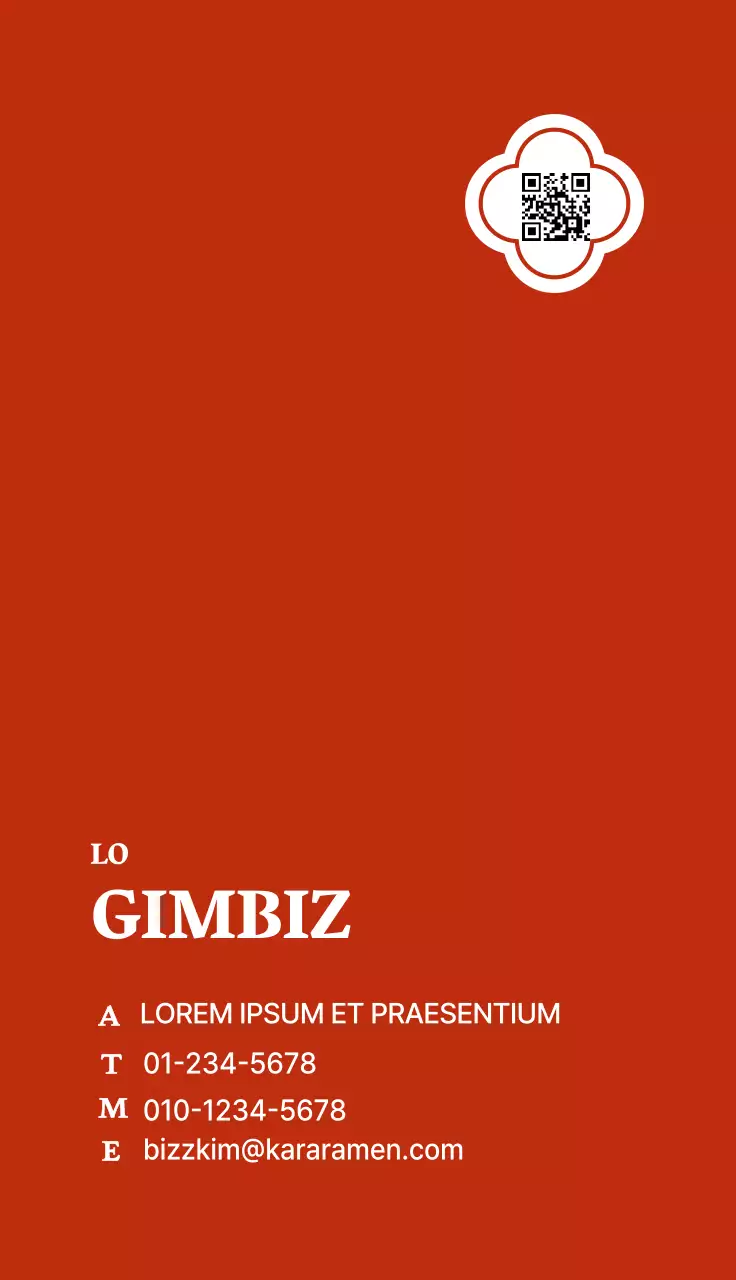 Ramen giapponese con logo a fiori rossi e bianchi