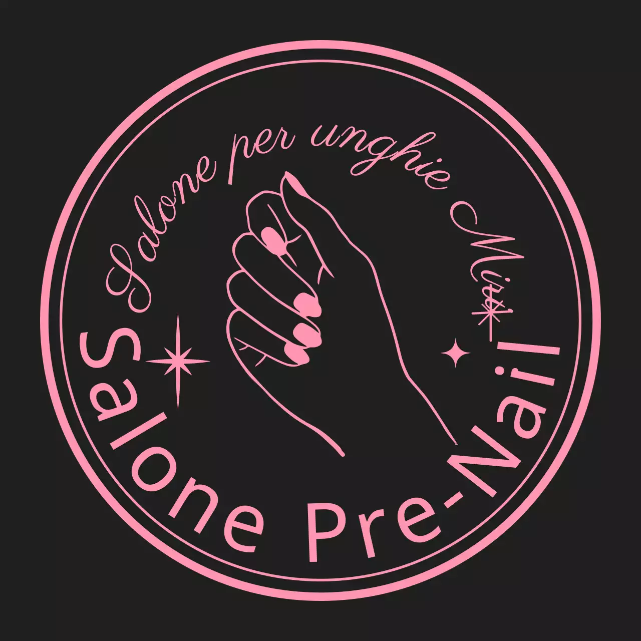 Cornice sentimentale nera e rosa per informazioni sul salone