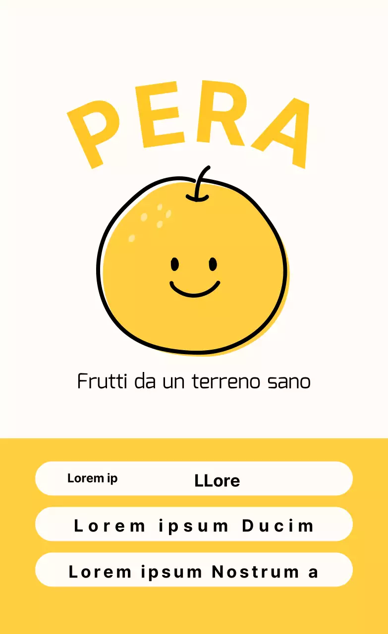 Adesivo verticale a forma di pera