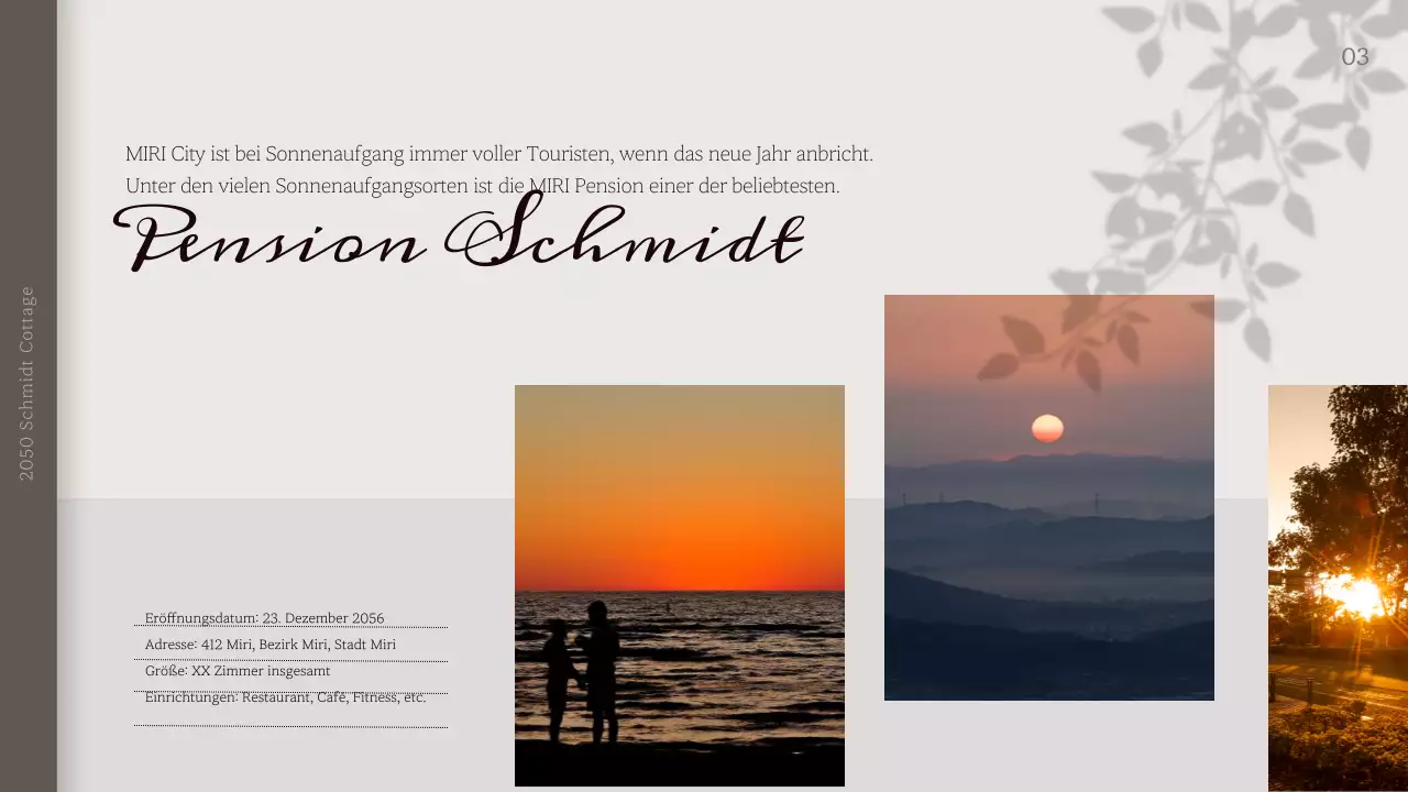 Die Miridi Pension in beruhigenden Beige-Grau-Tönen stellt sich vor