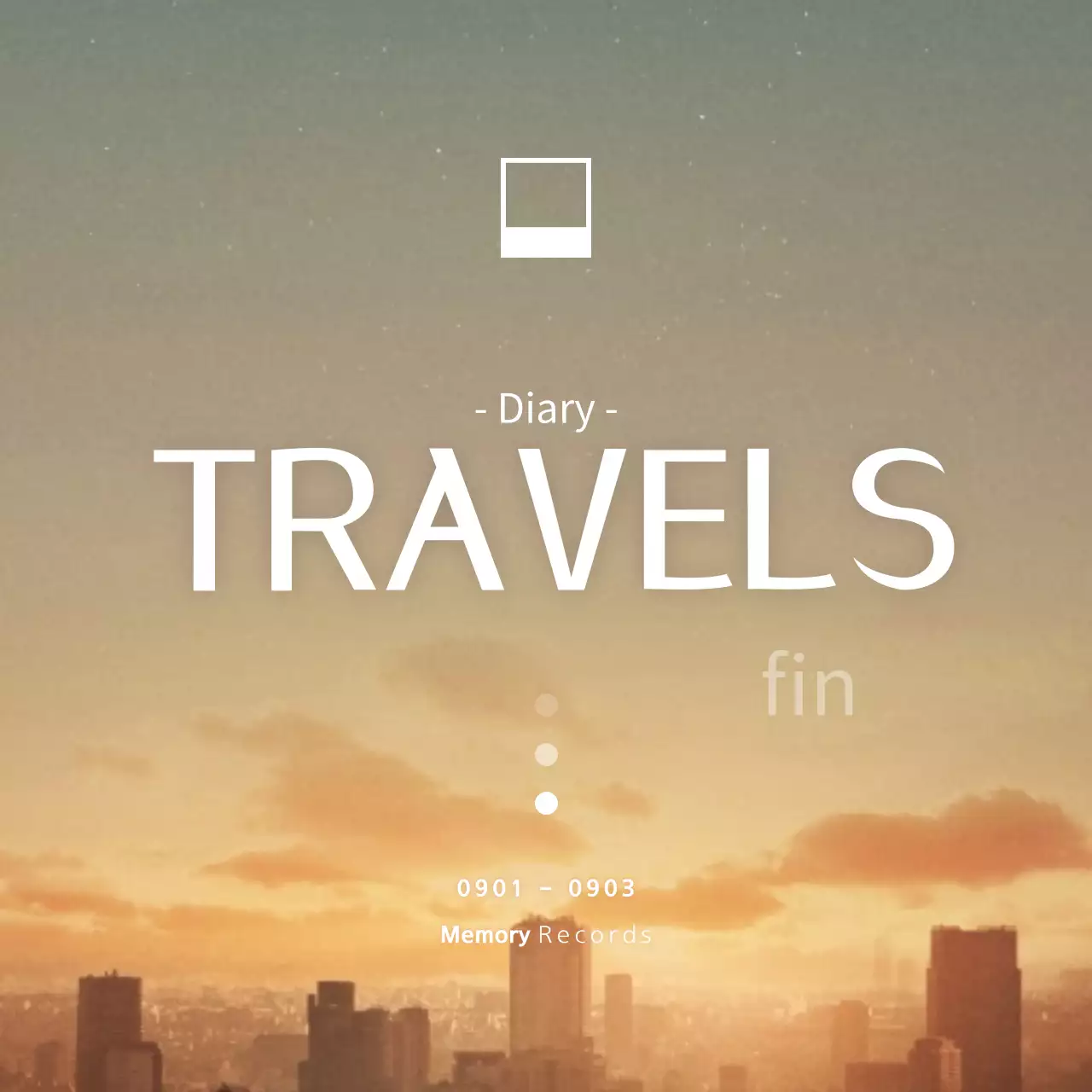 Blue Aesthetic Travel Diary Instagram Carousel
