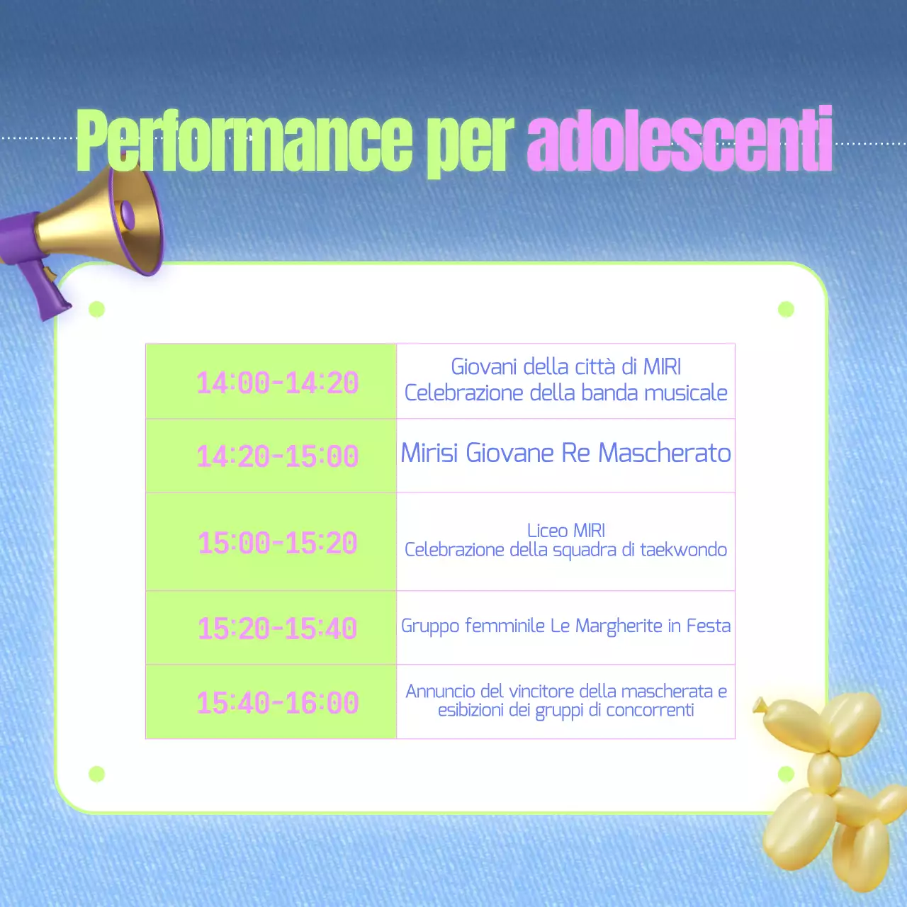 Promuovete il vostro festival con un concetto colorato e divertente