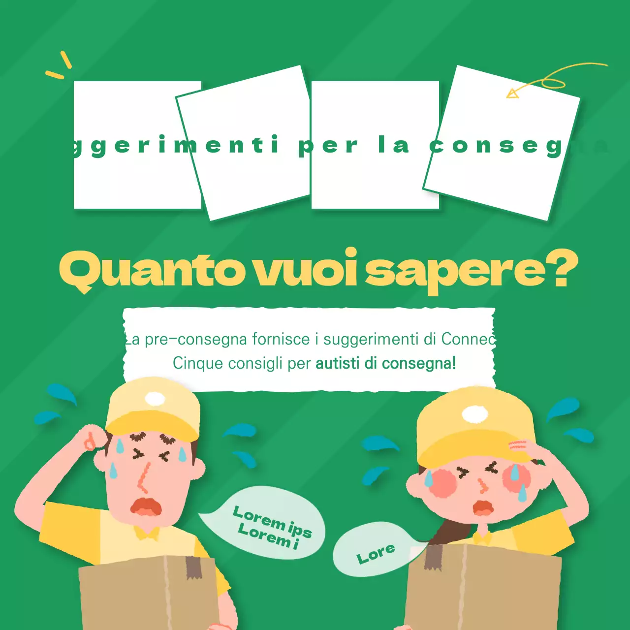 Suggerimenti per Delivery Connect