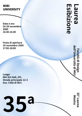 Mostra di laurea con un semplice concetto di cerchio e linea