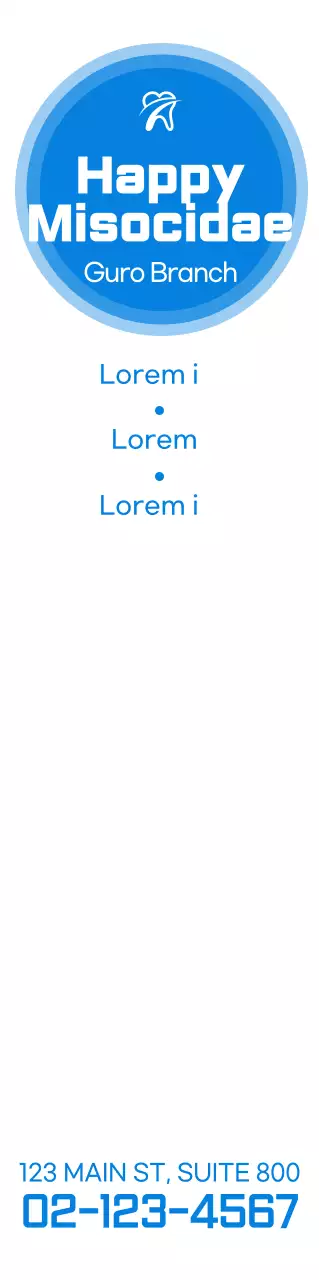 Biru untuk konsep yang bersih dan tajam untuk promosi gigi