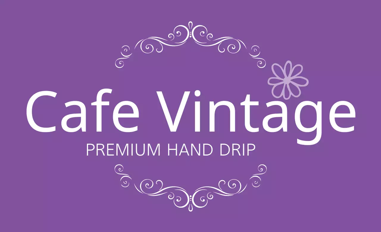 Banner de propaganda de café vintage roxo