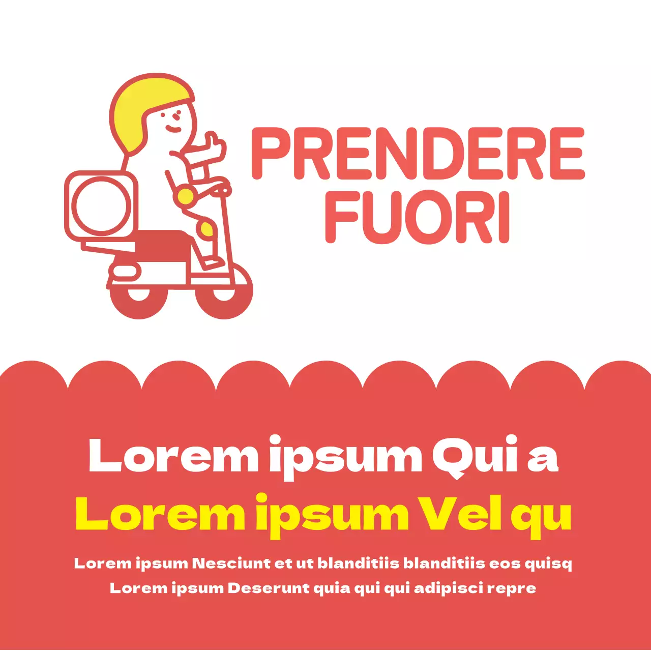 Illustrazione rossa gialla della confezione del negozio Corona