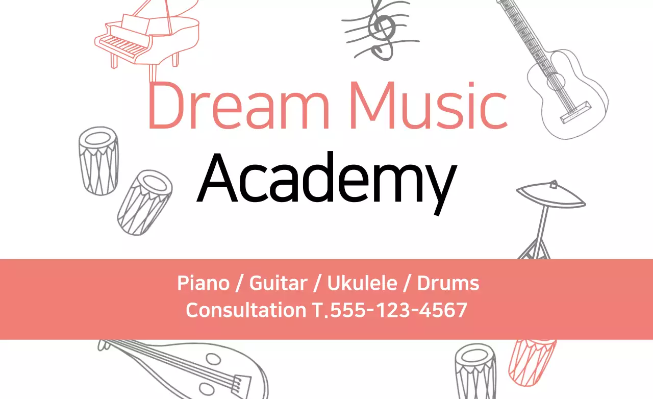 Coral Simple Music Promotion Banner