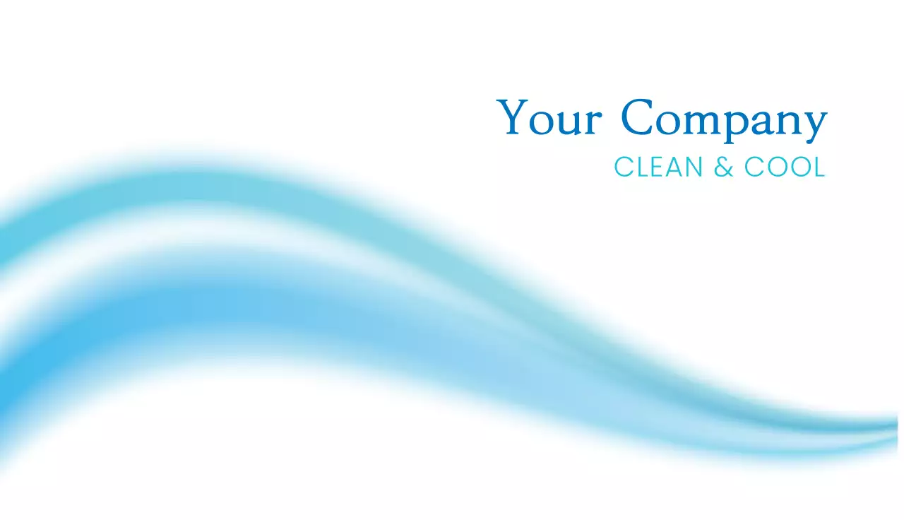 Blue Clean Business Card