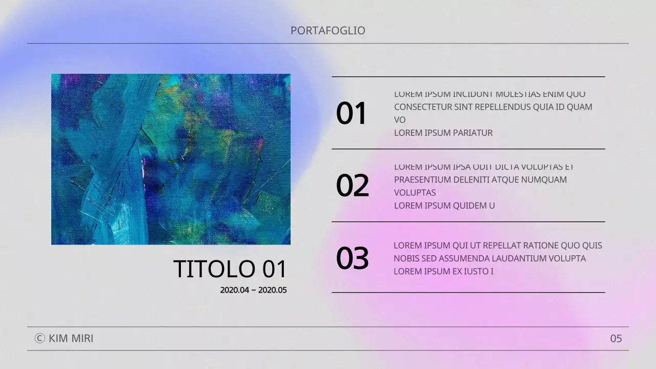 Un portafoglio moderno in rosa e blu