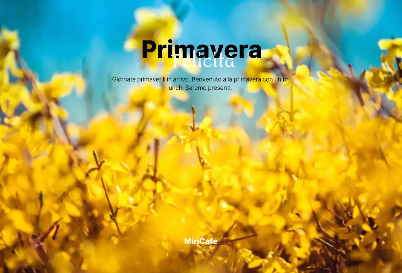 Design emozionale di un caffè con un concetto di fiori primaverili