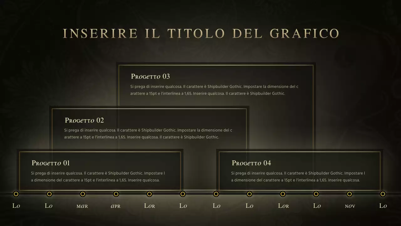 Schema temporale del concetto di jeans avanzato in nero e oro