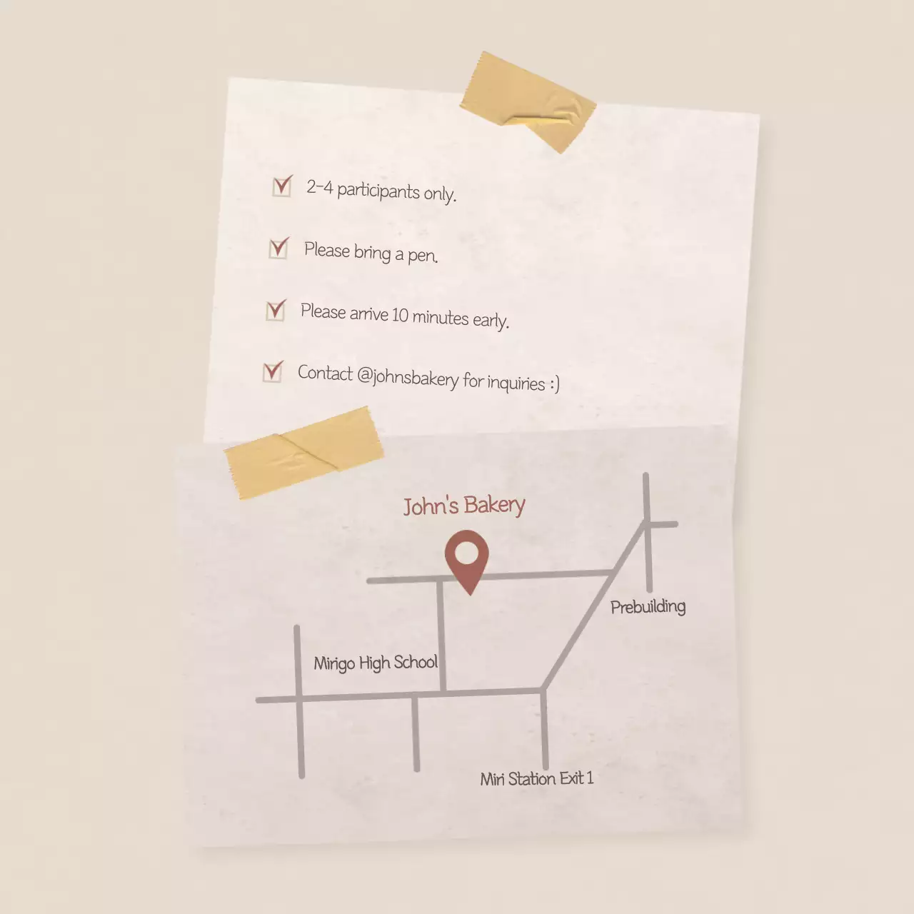 Tulisan tangan dan ilustrasi yang lucu dengan warna coklat hangat Konsep Informasi dan promosi informasi kelas satu hari