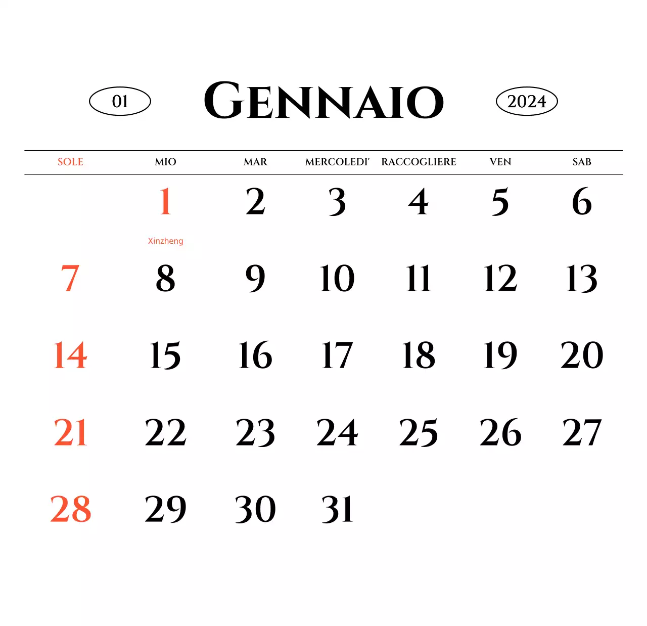 Calendario da parete in stile semplice con concetto di fotografia di viaggio emozionale in bianco e nero