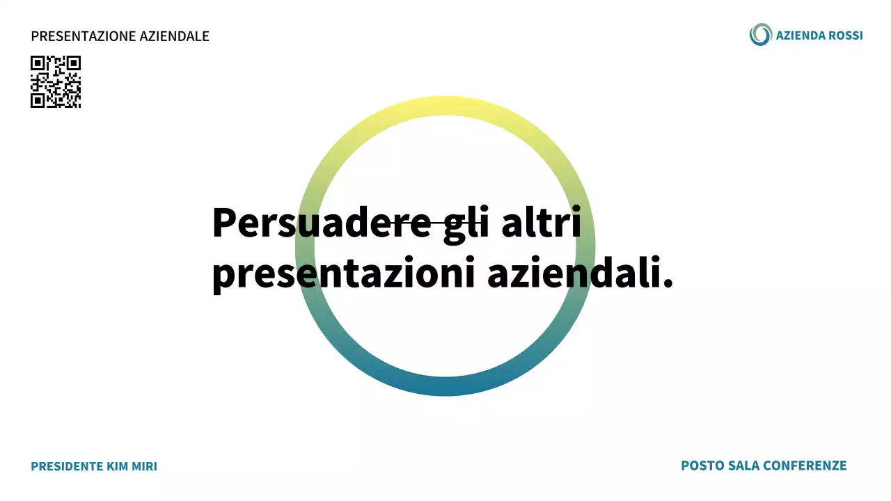Una moderna proposta di presentazione aziendale in bianco e blu