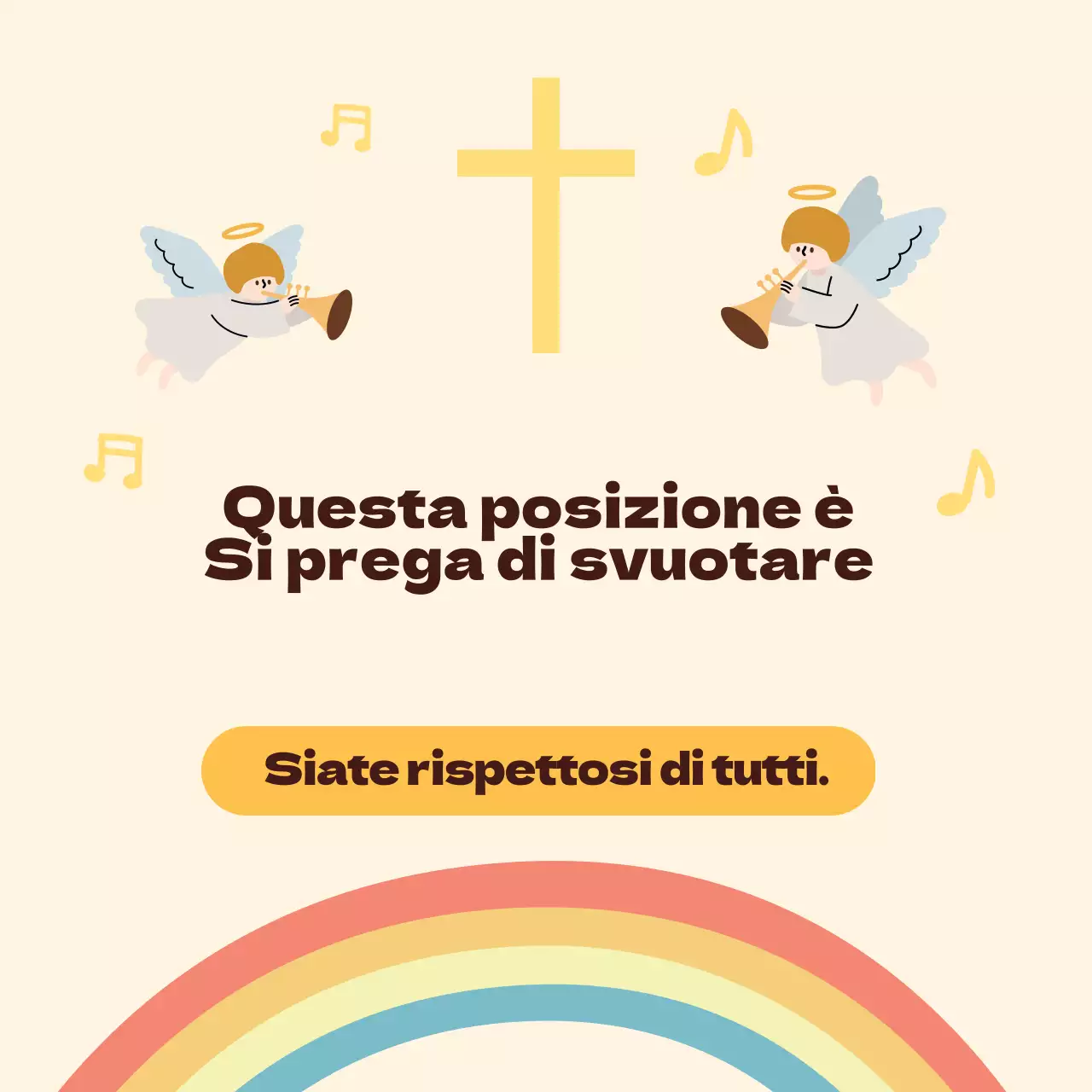 Giallo illustrazione carino chiesa corona distanziare