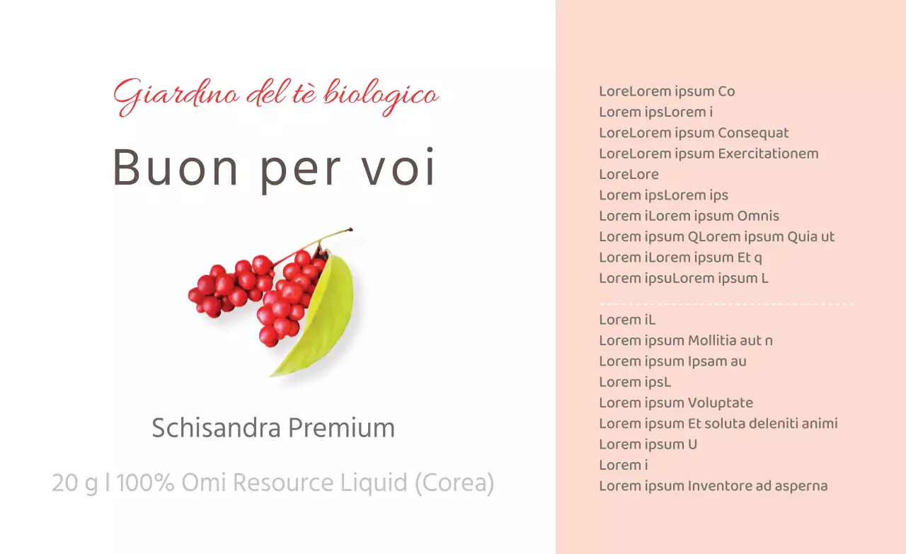 Adesivo rosso semplice Schisandra