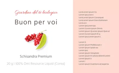 Adesivo rosso semplice Schisandra