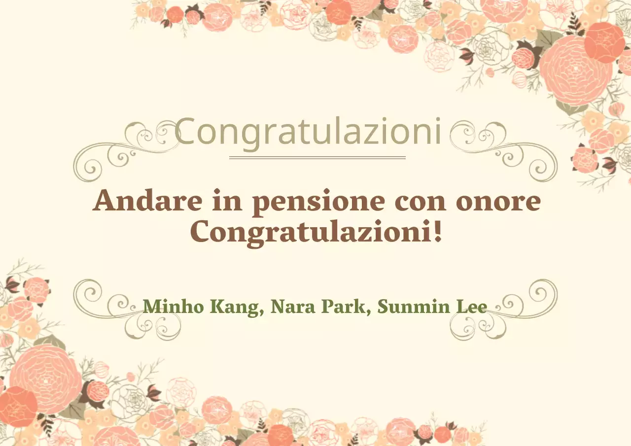 Cerimonia di pensionamento