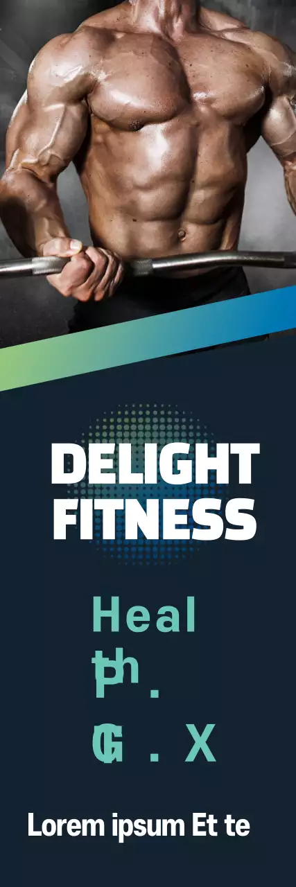 Banner de propaganda de fitness moderno preto