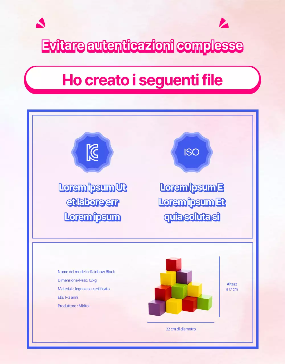 Materiale promozionale della parrocchia per bambini illustrato con un arcobaleno colorato