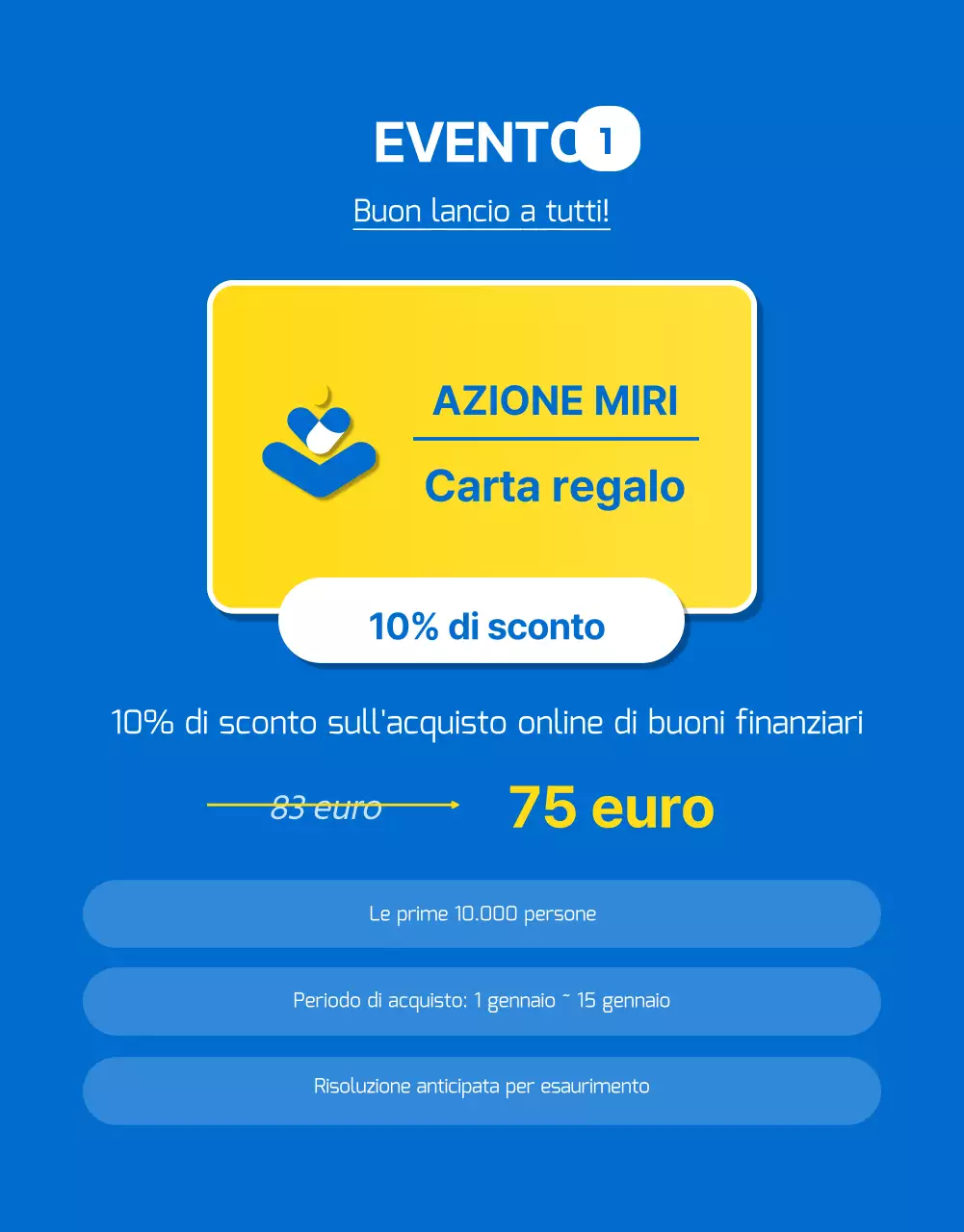 Eventi di strumenti finanziari in titoli con punti blu e gialli
