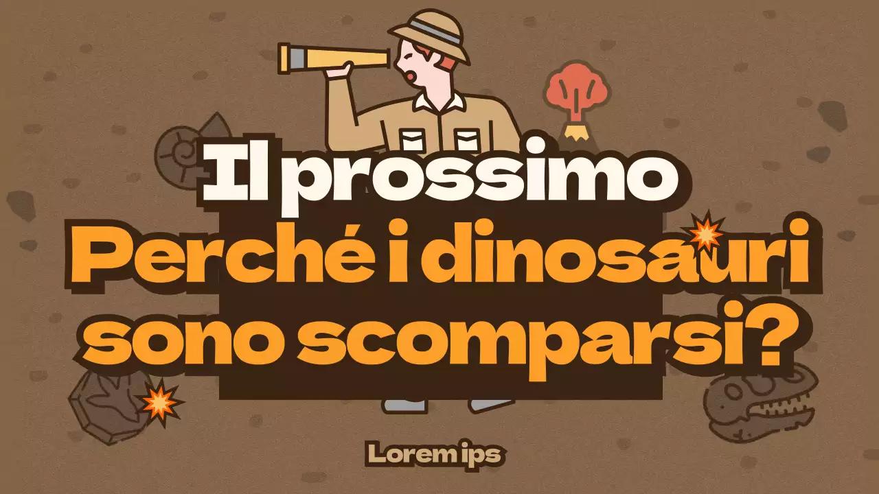 Concetto di squadra di esplorazione marrone Illustrazione di dinosauro carino Tempo di scienza