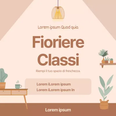 Sfondo illustrativo pulito di colore rosa per guidare l'utente in una classe di piantagione