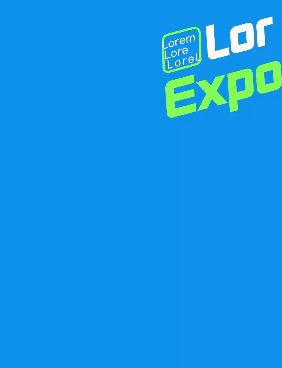 Simple blue and green job fair staff vests