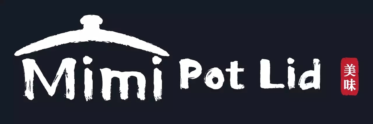 Simple black and red traditional crockpot symbol logo style for employees and customers of a charcuterie restaurant.