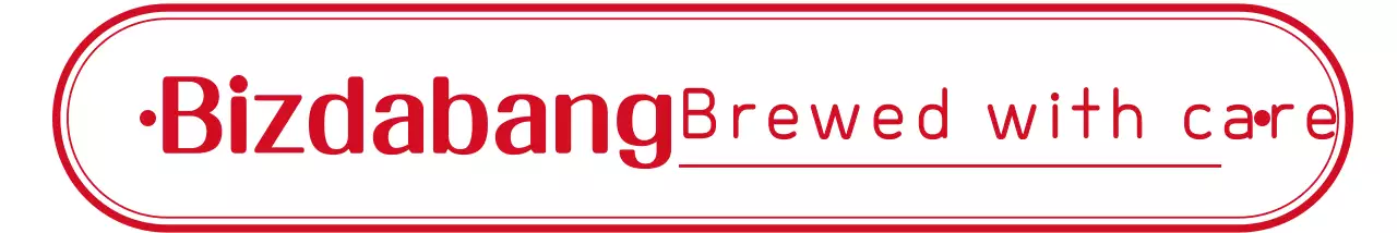 Bentuk sederhana dalam kafe bergaya logo merah